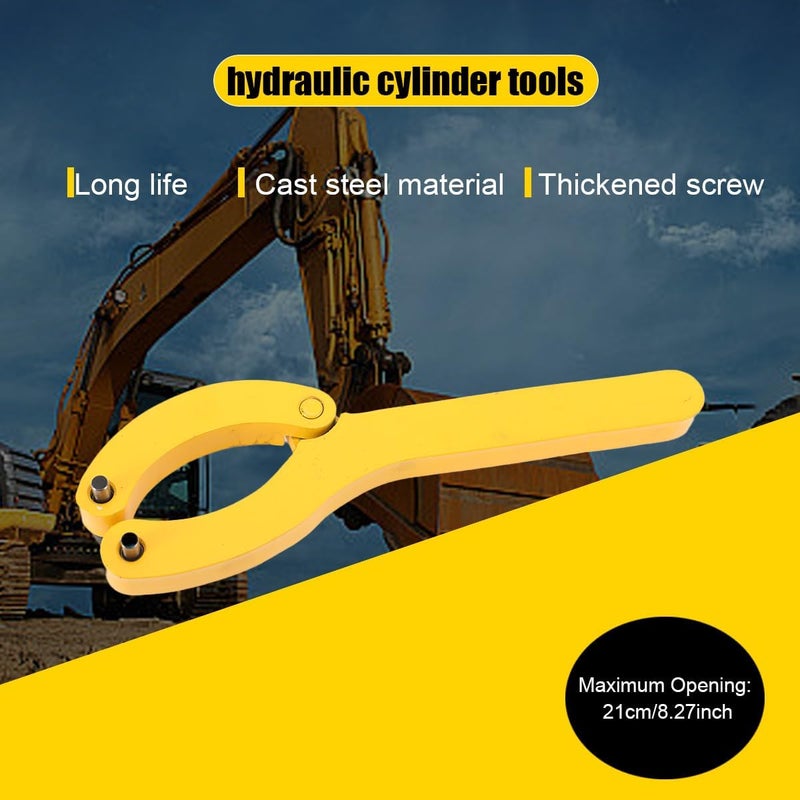 MECUTP Excavator Cylinder Wrench for Cat 320/Komatsu PC200-210mm Opening Heavy Duty Hydraulic Cylinder Repair Tool - Image 4